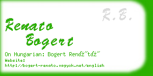 renato bogert business card